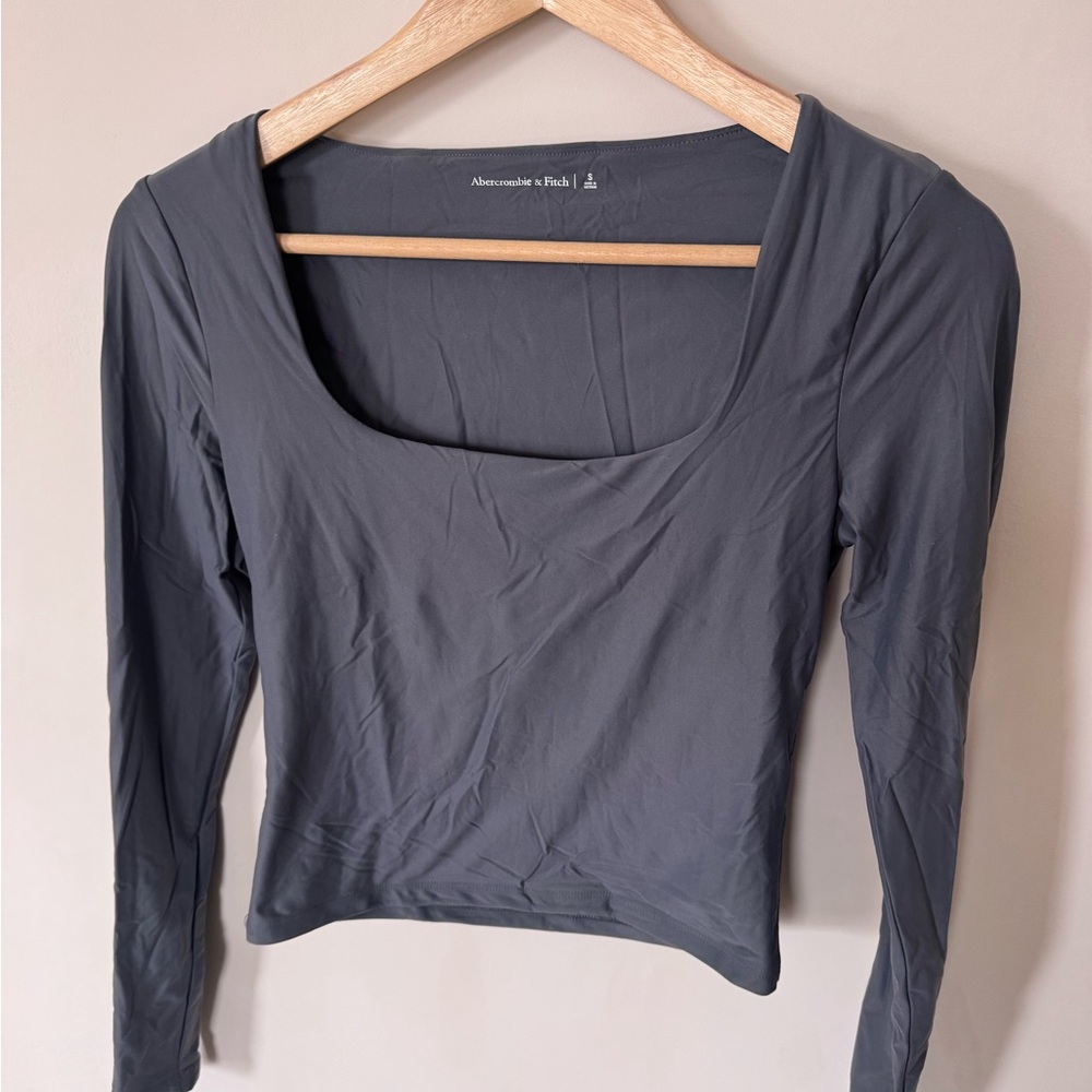 Abercrombie & Fitch Charcoal Long Sleeve Top
